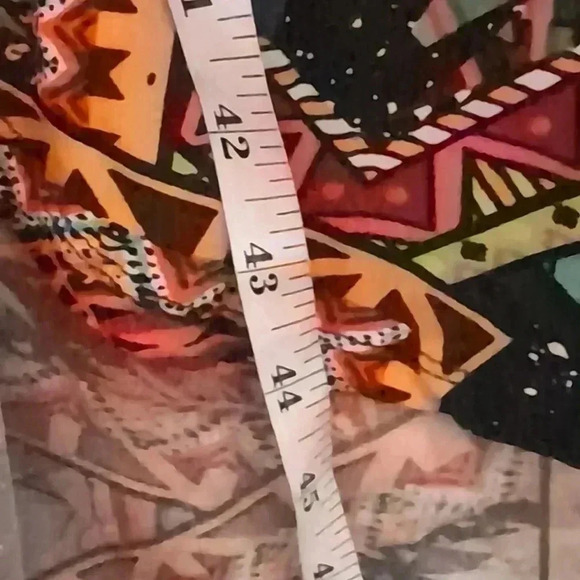 Attitudes by Renee Regular Global Illusions Printed Caftan Black Mosaic - Picture 9 of 10